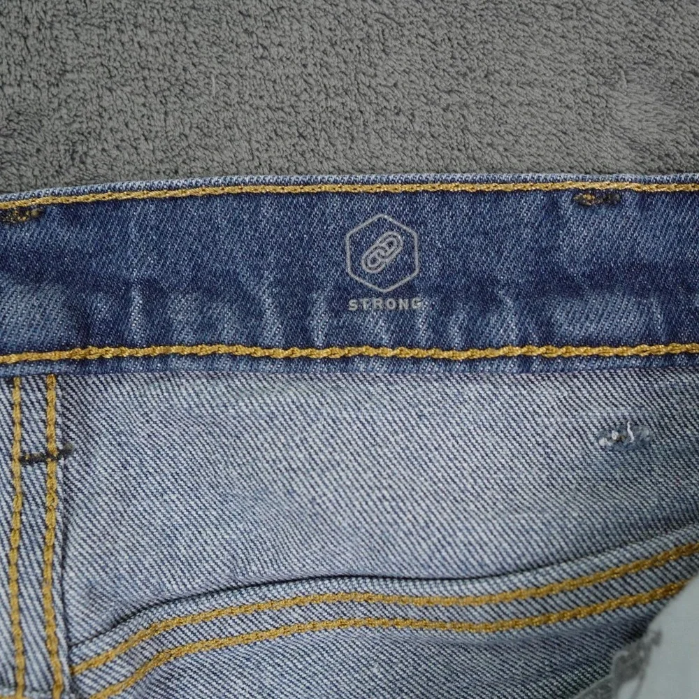 Levis Western‎ Fit Jeans Mens Size 34x32 Straight Bootcut Fit Blue Biker Strong